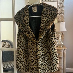 Tulle Faux Fur Vest Large